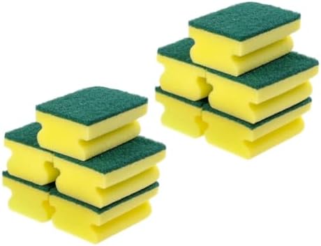 Ipetboom 10pcs Non Scratch Sponge Scrub Pads Kitchen Cleaning Sponges for Dishwashing Scratch Resistant Pot Scrubbers Multifunctional Bulk for Utensils and Surfaces