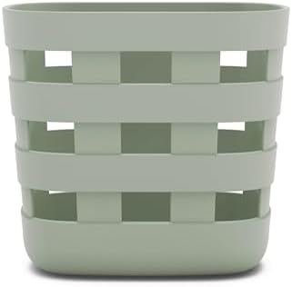 Lalo Bath Time Storage Bin, Removable Drying Bin for Bathtub | Bathtub Storage to Keep Items Organized and Dry, Secure Wall Attachment for Shower or Bath, Non-Toxic Plastic, Sage