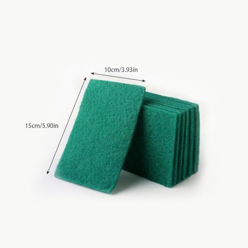 50Pcs Heavy Duty Scour Pads, Non-Scratch Scour Pads, Reusable Household | Scrub Pads for Dishes, Kitchen Scrubbers & Metal Grills, Dish Scrubber Scouring Pads