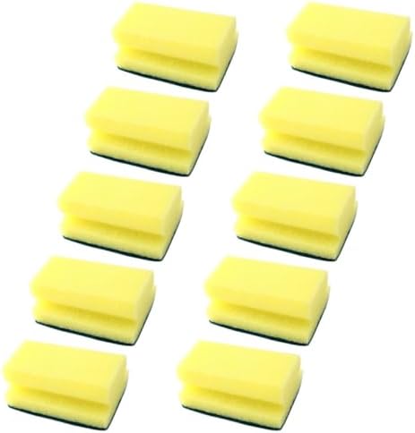 LIFKOME 10pcs Non-Scratch Dish Sponge Scrubber Pads Multipurpose Cleaning Sponge Pads for Kitchen Pots Pans and Tableware Cleaning