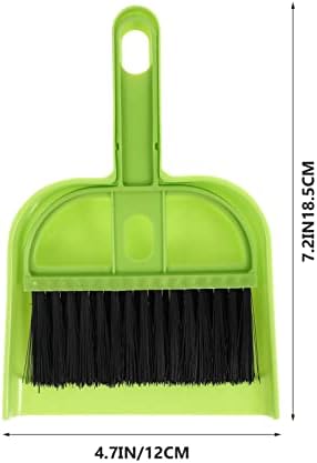 6 Sets Broom Dustpan Set Small Mini Handheld Dust pan with Cleaning Brush Combo Portable Compact Mini Whisk for Cleaning Desk Housekeeping Office Kitchen Pet Nest