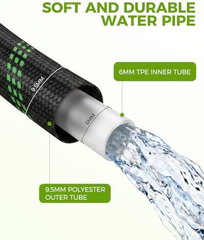 150ft Garden Hose, Non-Expandable Water Hose with 8 Function Spray Nozzle, Lightweight, Kink-Free, Burst-Resistant, Durable & Flexible 3/4" Garden Hose for Lawn, House Cleaning, Car Washing
