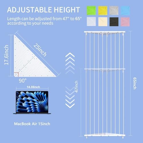 Stuffed Animal Storage Toy Organizer(Patented) - Large Corner Stuffed Animal Holder Length Adjustable - Wall Plush Storage for Nursery Playroom Bedroom Kids Room (Beige)