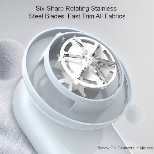 Rechargeable Fabric Shaver,Electric Lint Remover for Clothes & Couch | Long Lasting Battery Lint remover shaver,Easy-Clean,Multi-Fabric Compatible,Detachable Lint Tray,Fast Type-c Charging-Blue