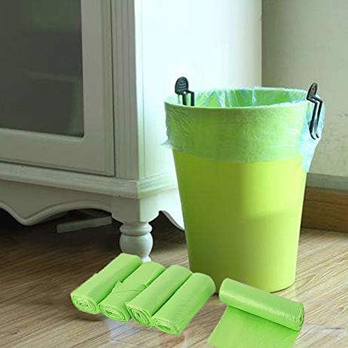Trash Bags Biodegradable, Strong Rubbish Bags, Trash bags Recycling & Degradable Garbage Bags, Compostable Bags (Green, 13 Gallon)