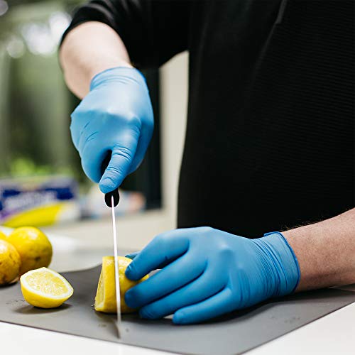 X3 Industrial Blue Nitrile Gloves, Box of 100, 3 Mil, Size XX-Large, Latex Free, Powder Free, Textured, Disposable, Non-Sterile, Food Safe, X349100BX