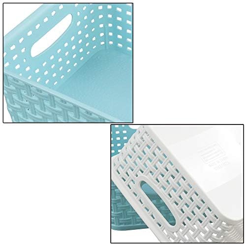 Vababa Plastic Storage Baskets/Storage Bins, Pack for 6