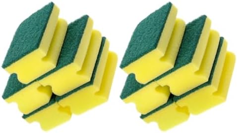 Ipetboom 10pcs Non-Scratch Cleaning Scrub Sponges for Kitchen and Dishwashing Bulk Set, Eco-Friendly Pan and Pot Scrubber Pads for Household Use