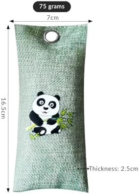 2 Bags Natural Air Purifying Bag | Bamboo Charcoal Odor Absorber for Home & Car | Closet Odor Eliminator, Small Room Deodorizer & Car Air Freshener | Charcoal Bags (75g light green, Unscented)