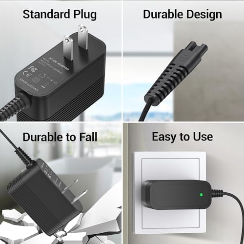 Charger for KHelfer Kh8 Pro Electric Spin Scrubber DC 9V AC Adapter | Compatible with Kh8 Series Kh1 Pro Kh2 KH8W KH8B KH8G