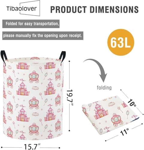 Baby Laundry Basket Baby Nursery Hamper Kids Laundry Basket Toy Storage Bin for Boys Room Decor Gift Baskets for Bedroom Bathroom(Castle)