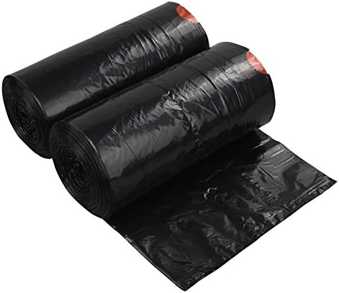 Teyyvn 8 Gallon Kitchen Drawstring Trash Bag, 220 Count Garbage Bags, Black | Tear-Free, Leakproof, 30 Liter Waste Basket Can Liners, Unscented, for Bathroom Office Kitchen