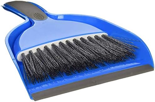 Small Hand Broom with Snap-on Dust Pan, Pack of 2, Colors may vary