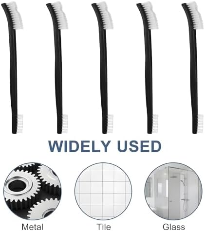 5Pcs Double-Ended Detail Cleaning Brush Nylon Brushes Small Detailing Crevice Brush Mini Stiff Bristles Brushes for Cleaning Jewelry Cleaning Brush Corner Small Space