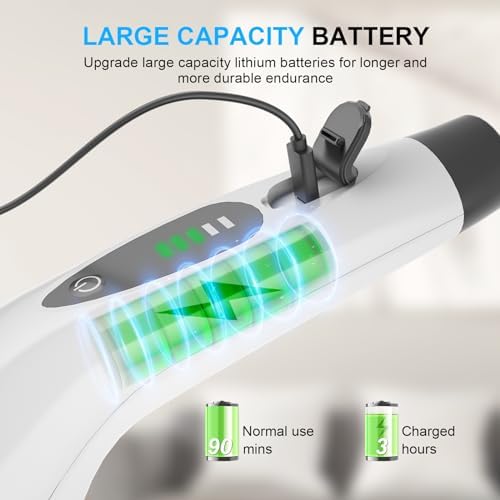 Electric Spin Scrubber, Cordless Shower Cleaner Brush with Adjustable Extension, 4 Replaceable Cleaning Heads, Power Shower Scrubber for Bathroom, Tub, Tile, Floor