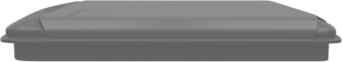 Rev-A-Shelf 35 Qt Under Sink Garbage Can Lid for Base Kitchen and Bathroom Cabinet, Replacement Plastic Trash Bin Lid Only, Silver, RV-35-LID-17-1