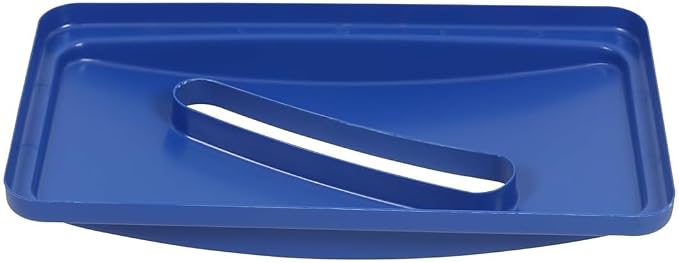 Plexon, Blue Recycling Lid for 23 Gallon High, Narrow Trash Cans with Paper Slot, Outdoor, 2 Pack