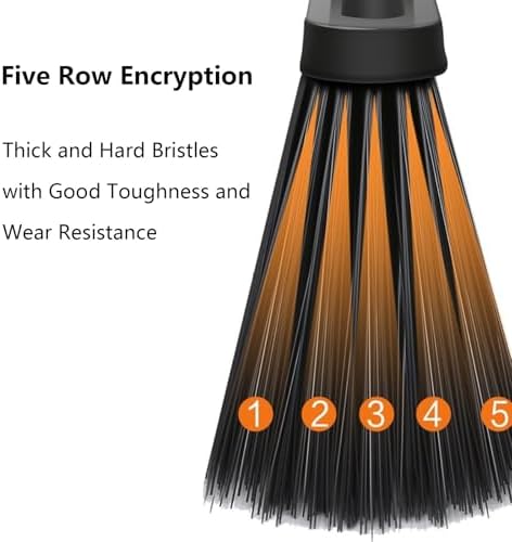 Commercial Broom with Hard Bristles, Wide Push Broom for Large Spaces, Outdoor Broom for Garages Yards Outdoor(Black,70cm)
