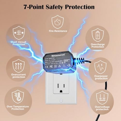 2Prong 9V Charger for KOOKIRO KS-2615 KS2615 Cordless Shower Cleaning Brush | Charging 7.4V 2500mAh Electric Spin Scrubber 2-Prong 9VDC DC9V AC/DC Adapter Power Supply Cord Cable