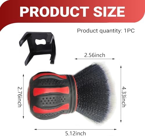 Car Detailing Brush, Automotive Ball-shaped Detail Brush, Ultra Soft Cleaning Brushes with Storage Rack, Universal Auto Interior Cleaning Tool, for Most Cars (Red)