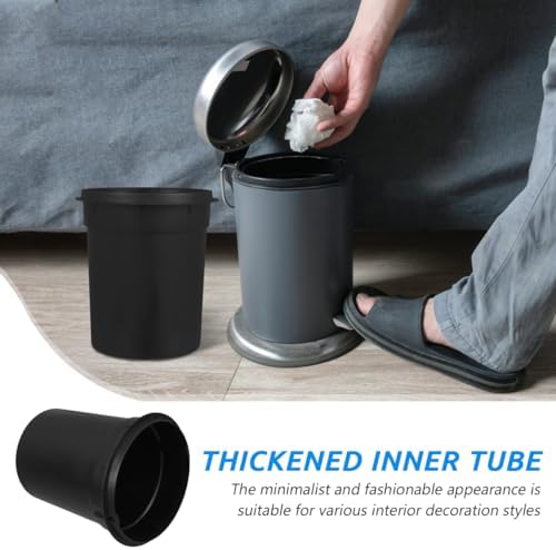 Thickened Round Trash can Inner Bucket 3L Replacement Liner for Home Office Kitchen Bathroom Wastebasket Insert 7.55X6.61In