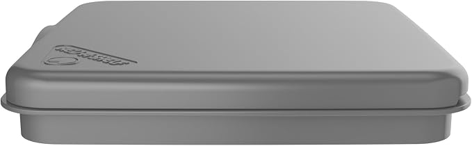 Rev-A-Shelf 27 Qt Under Sink Garbage Can Lid for Kitchen and Bathroom Cabinet, Replacement Trash Bin Lid Only, Metallic Silver, RV-1024-LID-17-1