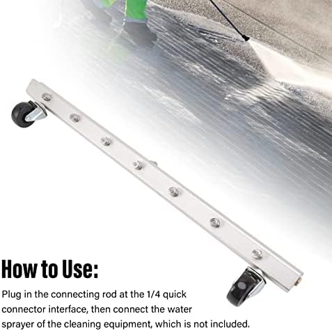 Sanpyl Pressure Washer Water Broom, 4000psi 65cm 7 Holes, 1/4 Quick Connector Undercarriage Cleaner, High Pressure Broom for Driveway Patio Car