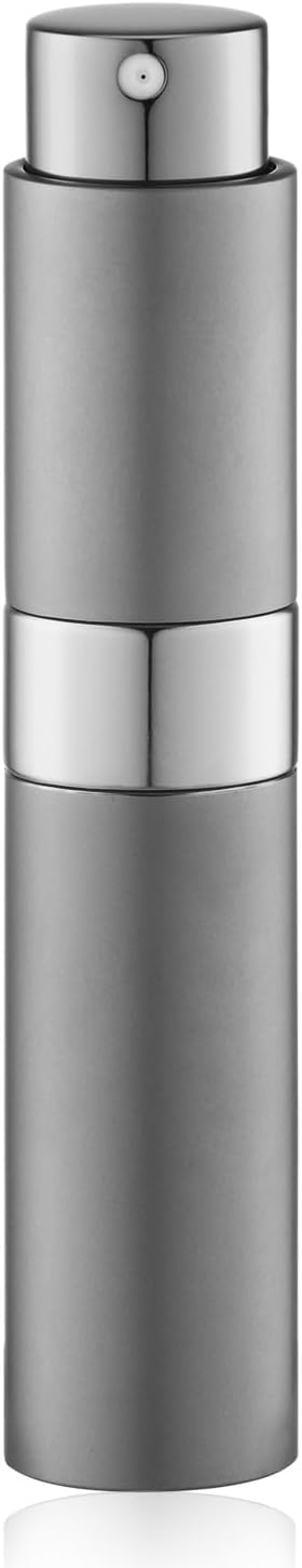 Lulupack Travel Perfume Bottle Refillable - Cologne Spray Atomizer Mini - Small Travel Size Empty Sprayer for Refill Sample Container - Portable Fragrance Decant Dispenser for Women Men 10ml 1PCS Grey