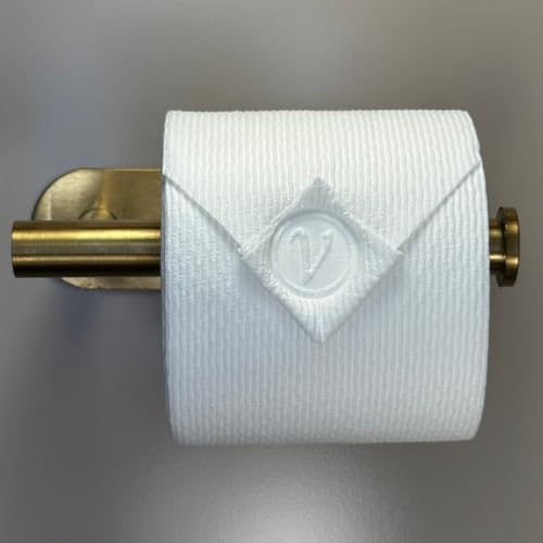 Toilet Paper Stamp Alphabet (Letter V) - Add a Unique Personal Touch to Your Bathroom Decor! Enhance Home Decor. Ideal for Housekeeping, Hotels, Rentals, Home Staging Decor
