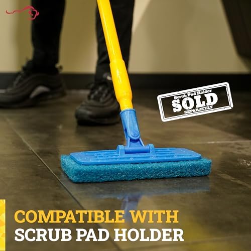 KLEEN HANDLER Medium Duty Cleaning Scrub Pad, Pack of 20,Blue, 10 x 4.6 in | Scouring Sponges for Kitchens, Bathrooms, Counters and Floors Cleaning