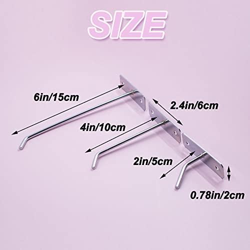 30pcs Wall Mounted Heavy Duty Metal Single Hooks Home Storage Organizer Hanger Stainless Steel Hooks (2/4/6inch)