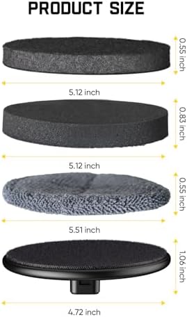 4 Pcs Replacement Pads for Fanttik Flip G9 Pro Electric Spin Scrubber, Suitable for Fanttik Flip G9 Pro Electric Scrubber Only, Brush Accessories for Bathroom, Shower, Kitchen Floor