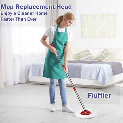 Spin Mop Replacement Head 3 Pack Mop Refill Compatible with Ocedar Triangle Swivel Mops Microfiber Swivel Mop Refill,Deep Clean,Machine Washable and Easy to Replace