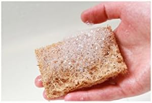 Safix Natural Non-Scratch Multi-Purpose Coconut Scrub-Pad, 4-Count. (7 x 10)