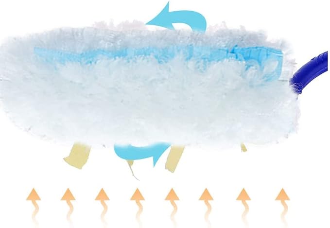 360 Degree Dusters Multi Surface Duster Refills Kit Extender Handle (1 Long Handle to + 1 Short Handle + 12 Duster Refills)
