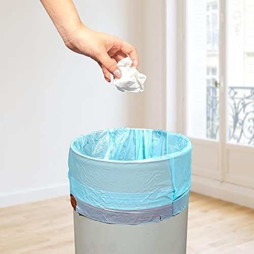 JOYEUX 4 Gallon Small Trash Bags, No-Tearing Drawstring Garbage Bags for Bathroom Kitchen, Beachside Breeze Scent, 60 Count | Wastebasket Bag for Bathroom Kitchen, Beachside Breeze Scent, 60 Count