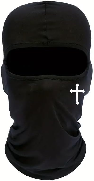 Breathable Black Cross Balaclava Full Face Ski Mask Perfect for Bicycle, Motorcycling, Hiking,Skiing for Outdoor Sports Tool