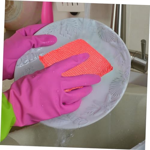 UKCOCO 12pcs Kitchen Dish Washing Scrubbers Non Scratch Cleaning Sponges Soft Nylon Scrub Pads for Dishes and Hard Surfaces for Versatile Household Use
