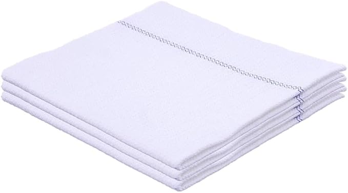 Superio Squeegee Mopping Towel Floor Cloth White Cloth for Cuban Style Mop, Israeli Sponga, Kitchen, Bathroom Cleaning, Tile, Stone, Wood, Floor Washing, Drying Towel -18"x24", 3 Pack