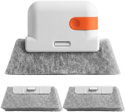 2026 New Magic Window Track Cleaner Set – Handheld Multipurpose Cleaning Brush Windows Screen Brush for Window Grooves, Tile Grout Lines, Shutter Slats, Car AC Vents & Narrow Gaps (Orange Set)