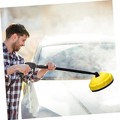 Happyyami High Pressure Rotary Surface Cleaner with Long Handle for Efficient Home and Automotive Cleaning Patios Driveways and Vertical Surfaces