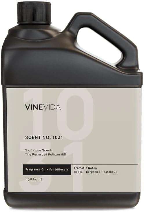 VINEVIDA Scent NO. 1031 Fragrance Oil for Cold Air Diffusers - 1 Gallon (8lbs) - Inspired by: The Resort at Pelican Hill Hotel Fragrance Diffuser Oil - Hotel Scents for Home - Diffuser Oil