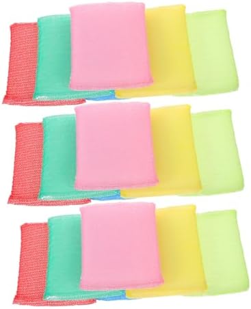 24 Pack Non Scratch Kitchen Dish Scrubber Pads Sponge for Dishes | Sponge and Nylon Build, Odor Free Design, Sink and Hard Surface Cleaning, Reusable 24 Piece Set