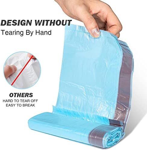 JOYEUX 4 Gallon Small Trash Bags, No-Tearing Drawstring Garbage Bags for Bathroom Kitchen, Beachside Breeze Scent, 60 Count | Wastebasket Bag for Bathroom Kitchen, Beachside Breeze Scent, 60 Count
