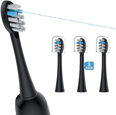 3 Pack Toothbrush Replacement Heads Compatible with WaterPik Sonic Fusion 2.0, FitMount Flossing Brush Head Fit for Water-Pic SF-01W SF-02W and 2.0 SF-03 SF-04