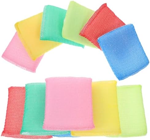 Zerodeko 4pcs Non-Scratch Kitchen Dishwashing Sponges with Ultra-fine Fiber Scrub Pads, Random Colors, Multipurpose Household Cleaning Scrubbers for Hard Surfaces and Tableware Cleaning