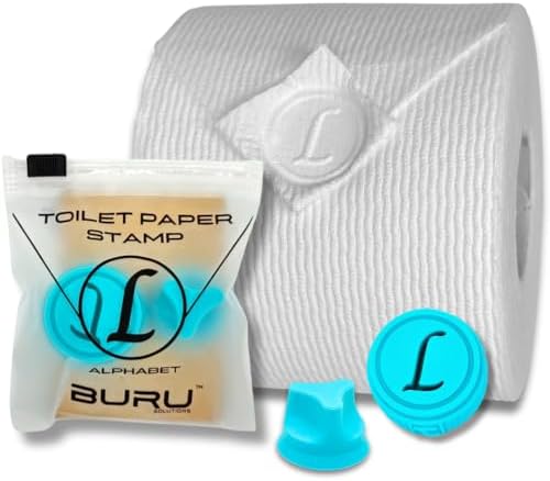 Toilet Paper Stamp Alphabet (Letter L) - Add a Unique Personal Touch to Your Bathroom Decor! Enhance Home Decor. Ideal for Housekeeping, Hotels, Rentals, Home Staging Decor