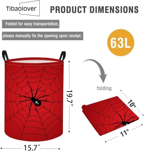 Baby Laundry Basket Baby Nursery Hamper Kids Laundry Basket Toy Storage Bin for Boys Room Decor Gift Baskets for Bedroom Bathroom(Spider Web)