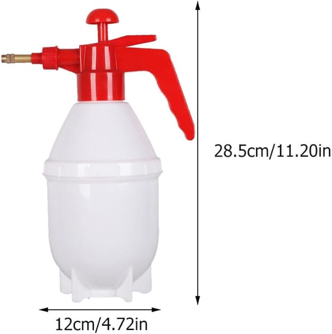 2pcs L Red Garden Sprayer with Adjustable Nozzle for Plants | Pp and Copper Build, Refillable 0.8l Capacity, Portable Indoor Outdoor Use