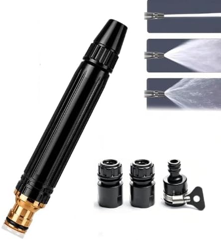 High Pressure Power Washer Nozzle with Connector Set, Nozzle Power Washer for Garden Hose,High Pressure Hose Nozzle for Car Washing